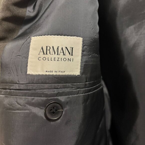 Armani Collezioni Mens Gray Wool Harry Rosen Blazer 42R Made In Italy - Picture 9 of 11